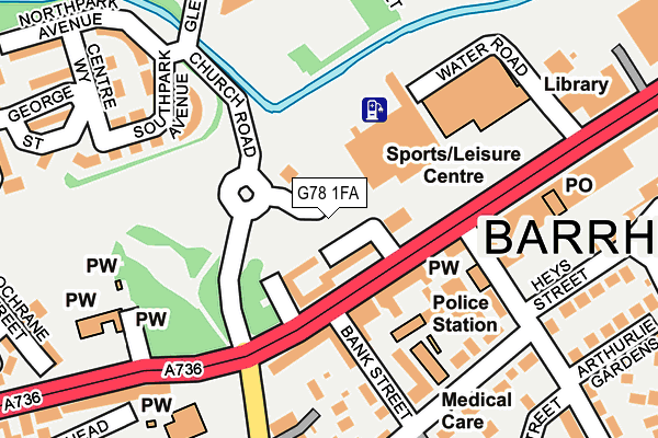 G78 1FA map - OS OpenMap – Local (Ordnance Survey) G78 1FA map - OS OpenMap – Local (Ordnance Survey)