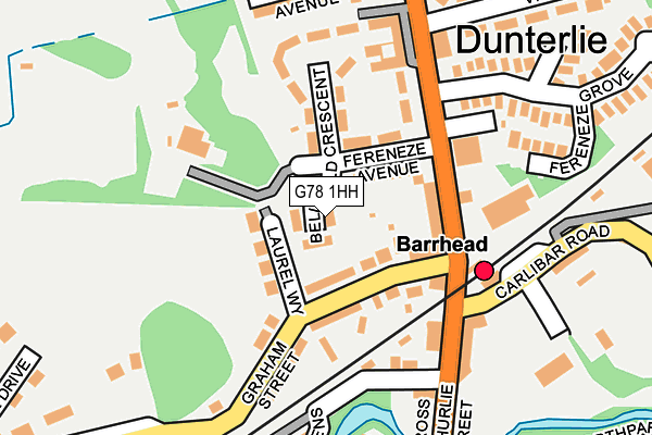 G78 1HH map - OS OpenMap – Local (Ordnance Survey) G78 1HH map - OS OpenMap – Local (Ordnance Survey)