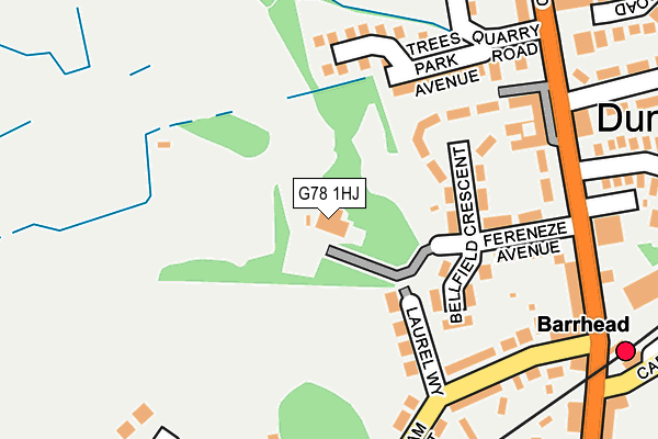 G78 1HJ map - OS OpenMap – Local (Ordnance Survey) G78 1HJ map - OS OpenMap – Local (Ordnance Survey)