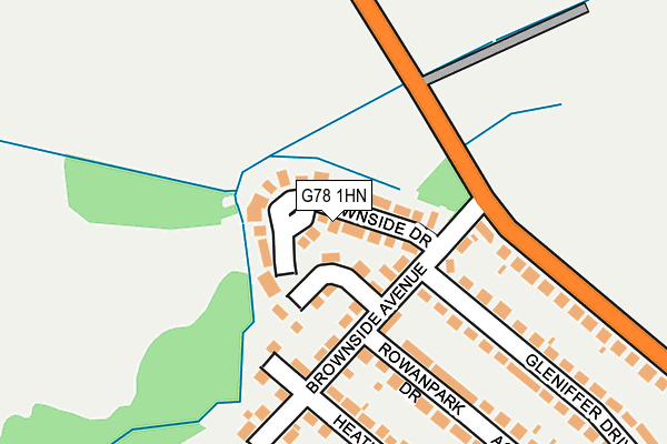 G78 1HN map - OS OpenMap – Local (Ordnance Survey) G78 1HN map - OS OpenMap – Local (Ordnance Survey)