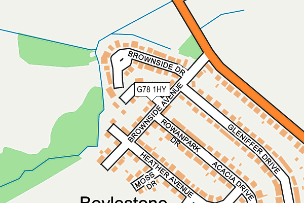 G78 1HY map - OS OpenMap – Local (Ordnance Survey) G78 1HY map - OS OpenMap – Local (Ordnance Survey)