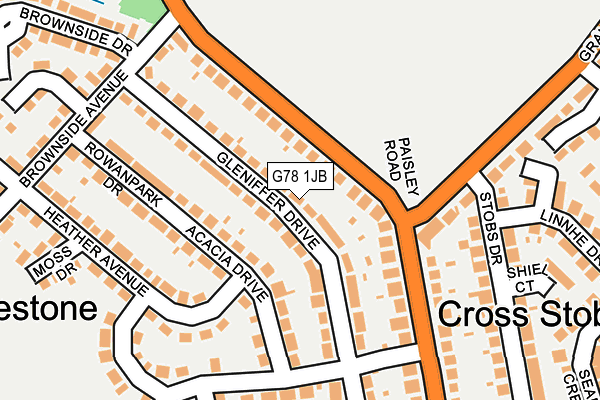 G78 1JB map - OS OpenMap – Local (Ordnance Survey) G78 1JB map - OS OpenMap – Local (Ordnance Survey)