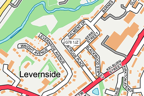 G78 1JZ map - OS OpenMap – Local (Ordnance Survey) G78 1JZ map - OS OpenMap – Local (Ordnance Survey)
