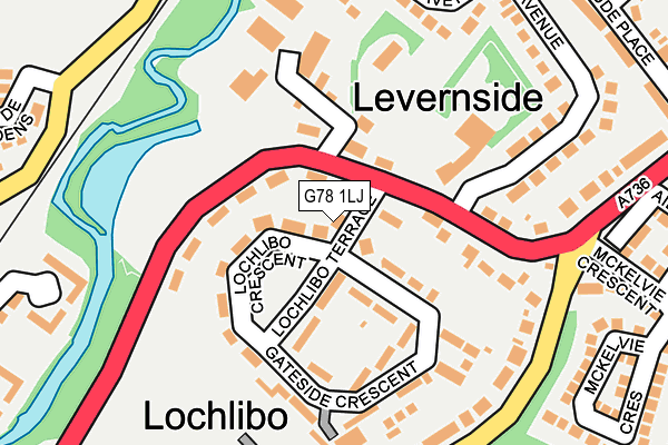 G78 1LJ map - OS OpenMap – Local (Ordnance Survey) G78 1LJ map - OS OpenMap – Local (Ordnance Survey)