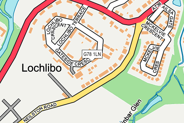 G78 1LN map - OS OpenMap – Local (Ordnance Survey) G78 1LN map - OS OpenMap – Local (Ordnance Survey)