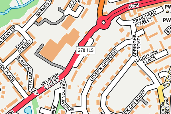 G78 1LS map - OS OpenMap – Local (Ordnance Survey) G78 1LS map - OS OpenMap – Local (Ordnance Survey)