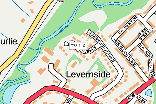 G78 1LX map - OS OpenMap – Local (Ordnance Survey) G78 1LX map - OS OpenMap – Local (Ordnance Survey)