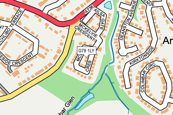 G78 1LY map - OS OpenMap – Local (Ordnance Survey)