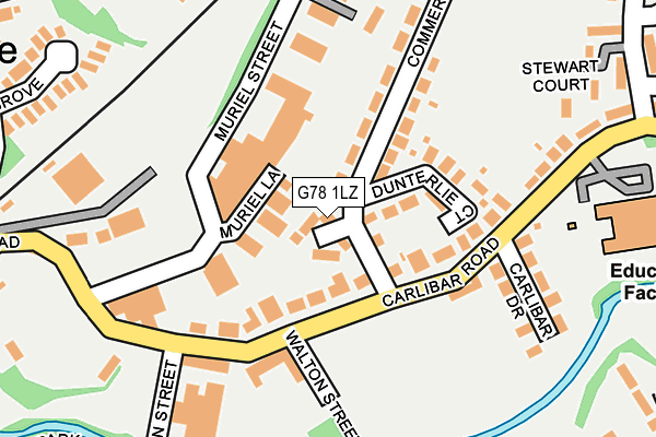 G78 1LZ map - OS OpenMap – Local (Ordnance Survey) G78 1LZ map - OS OpenMap – Local (Ordnance Survey)