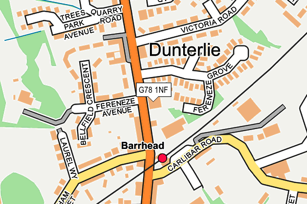 G78 1NF map - OS OpenMap – Local (Ordnance Survey) G78 1NF map - OS OpenMap – Local (Ordnance Survey)