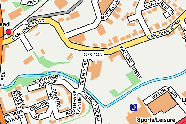 G78 1QA map - OS OpenMap – Local (Ordnance Survey) G78 1QA map - OS OpenMap – Local (Ordnance Survey)