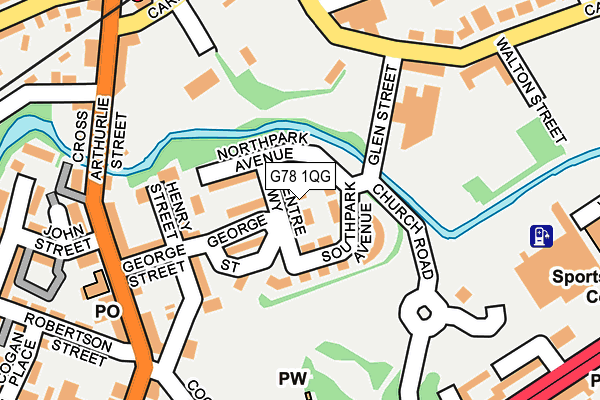 G78 1QG map - OS OpenMap – Local (Ordnance Survey) G78 1QG map - OS OpenMap – Local (Ordnance Survey)