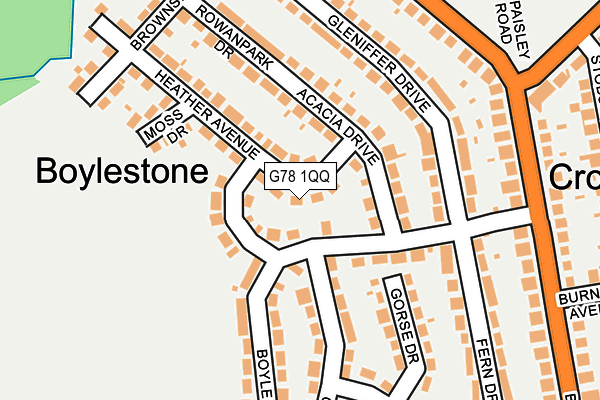 G78 1QQ map - OS OpenMap – Local (Ordnance Survey) G78 1QQ map - OS OpenMap – Local (Ordnance Survey)