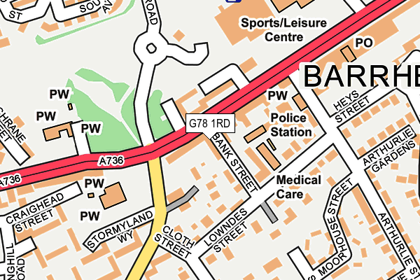G78 1RD map - OS OpenMap – Local (Ordnance Survey) G78 1RD map - OS OpenMap – Local (Ordnance Survey)