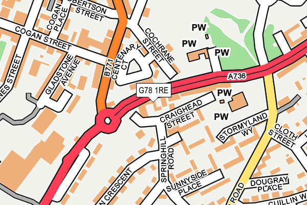 G78 1RE map - OS OpenMap – Local (Ordnance Survey) G78 1RE map - OS OpenMap – Local (Ordnance Survey)