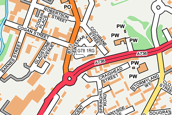 G78 1RG map - OS OpenMap – Local (Ordnance Survey) G78 1RG map - OS OpenMap – Local (Ordnance Survey)