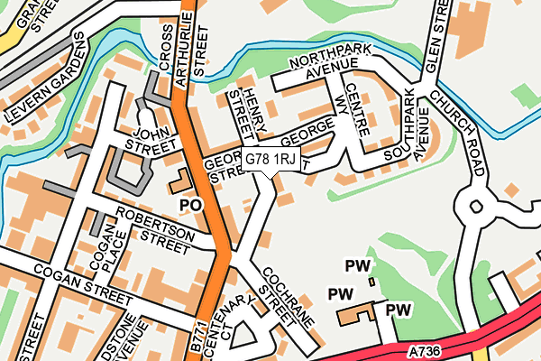 G78 1RJ map - OS OpenMap – Local (Ordnance Survey) G78 1RJ map - OS OpenMap – Local (Ordnance Survey)