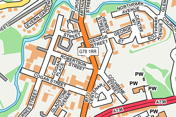 G78 1RR map - OS OpenMap – Local (Ordnance Survey) G78 1RR map - OS OpenMap – Local (Ordnance Survey)