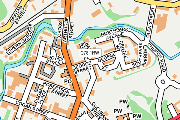 G78 1RW map - OS OpenMap – Local (Ordnance Survey) G78 1RW map - OS OpenMap – Local (Ordnance Survey)
