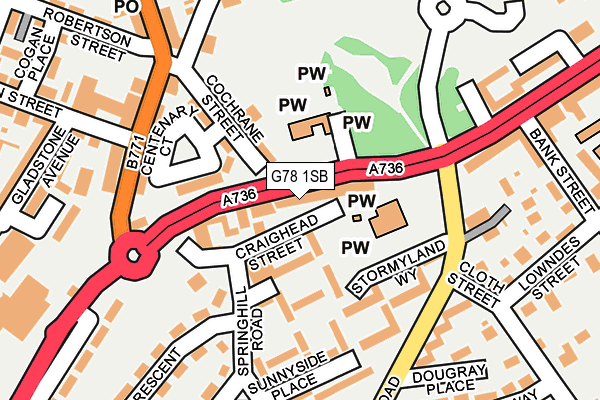 G78 1SB map - OS OpenMap – Local (Ordnance Survey) G78 1SB map - OS OpenMap – Local (Ordnance Survey)