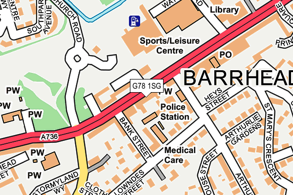 G78 1SG map - OS OpenMap – Local (Ordnance Survey) G78 1SG map - OS OpenMap – Local (Ordnance Survey)
