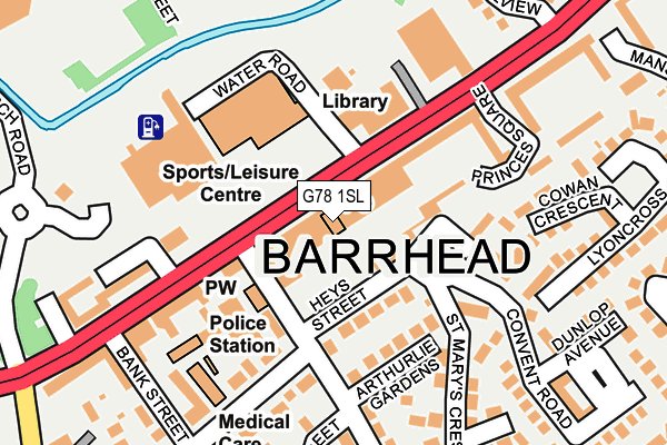 G78 1SL map - OS OpenMap – Local (Ordnance Survey) G78 1SL map - OS OpenMap – Local (Ordnance Survey)