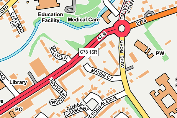 G78 1SR map - OS OpenMap – Local (Ordnance Survey) G78 1SR map - OS OpenMap – Local (Ordnance Survey)