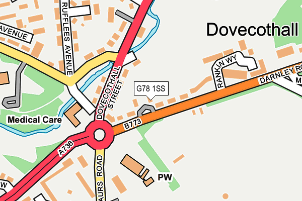 G78 1SS map - OS OpenMap – Local (Ordnance Survey)
