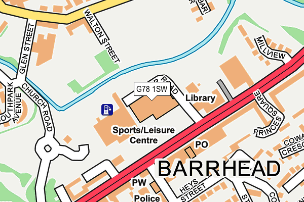 G78 1SW map - OS OpenMap – Local (Ordnance Survey) G78 1SW map - OS OpenMap – Local (Ordnance Survey)