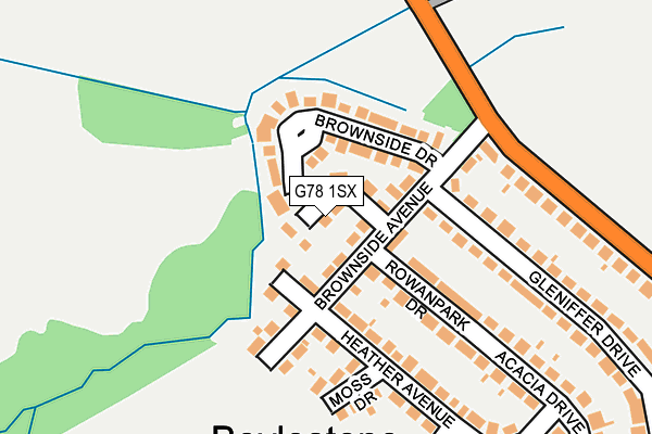 G78 1SX map - OS OpenMap – Local (Ordnance Survey)