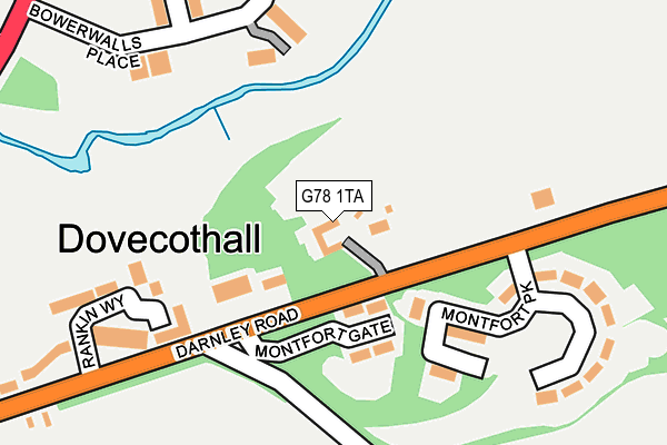 G78 1TA map - OS OpenMap – Local (Ordnance Survey) G78 1TA map - OS OpenMap – Local (Ordnance Survey)