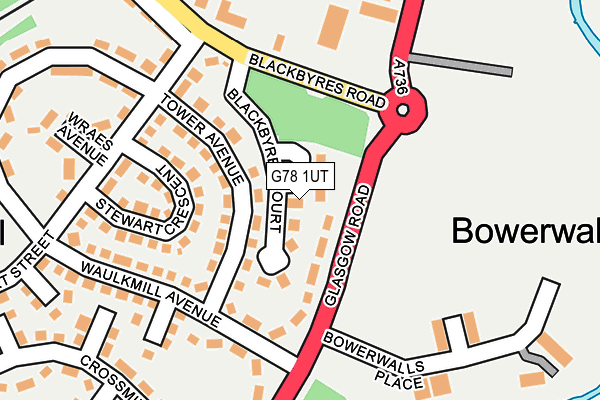 G78 1UT map - OS OpenMap – Local (Ordnance Survey) G78 1UT map - OS OpenMap – Local (Ordnance Survey)