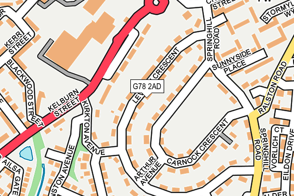 G78 2AD map - OS OpenMap – Local (Ordnance Survey) G78 2AD map - OS OpenMap – Local (Ordnance Survey)