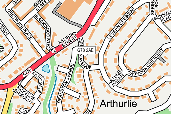 G78 2AE map - OS OpenMap – Local (Ordnance Survey) G78 2AE map - OS OpenMap – Local (Ordnance Survey)