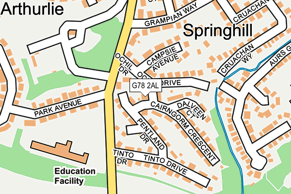 G78 2AL map - OS OpenMap – Local (Ordnance Survey) G78 2AL map - OS OpenMap – Local (Ordnance Survey)