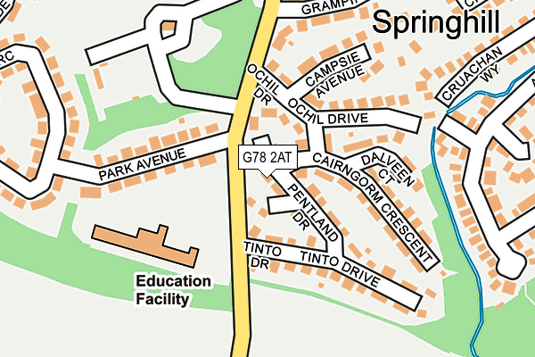G78 2AT map - OS OpenMap – Local (Ordnance Survey) G78 2AT map - OS OpenMap – Local (Ordnance Survey)