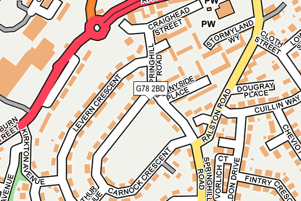 G78 2BD map - OS OpenMap – Local (Ordnance Survey) G78 2BD map - OS OpenMap – Local (Ordnance Survey)