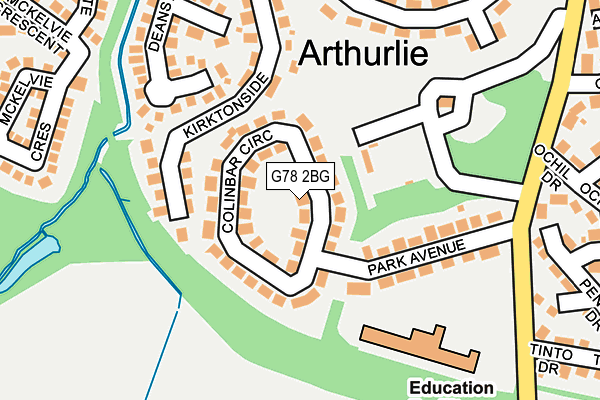 G78 2BG map - OS OpenMap – Local (Ordnance Survey)