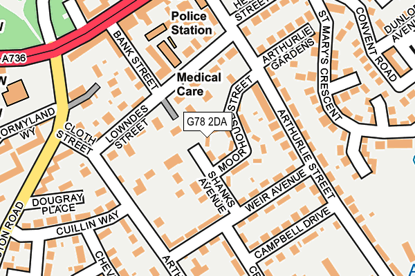 G78 2DA map - OS OpenMap – Local (Ordnance Survey) G78 2DA map - OS OpenMap – Local (Ordnance Survey)