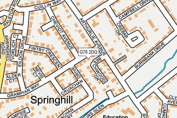 G78 2DQ map - OS OpenMap – Local (Ordnance Survey)