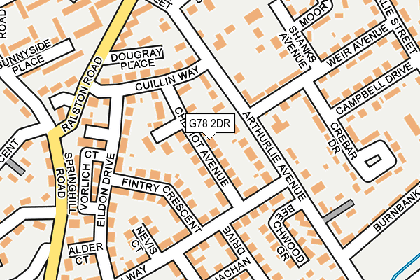 G78 2DR map - OS OpenMap – Local (Ordnance Survey) G78 2DR map - OS OpenMap – Local (Ordnance Survey)