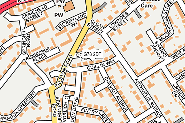 G78 2DT map - OS OpenMap – Local (Ordnance Survey) G78 2DT map - OS OpenMap – Local (Ordnance Survey)