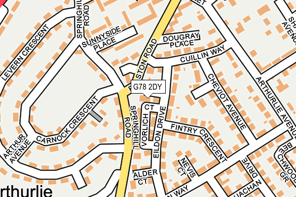 G78 2DY map - OS OpenMap – Local (Ordnance Survey) G78 2DY map - OS OpenMap – Local (Ordnance Survey)