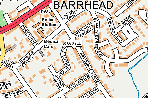 G78 2EL map - OS OpenMap – Local (Ordnance Survey) G78 2EL map - OS OpenMap – Local (Ordnance Survey)