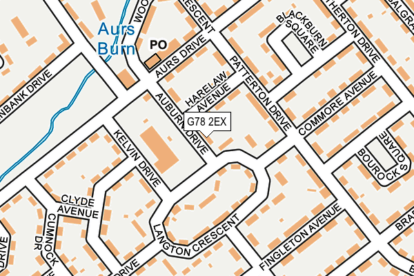G78 2EX map - OS OpenMap – Local (Ordnance Survey) G78 2EX map - OS OpenMap – Local (Ordnance Survey)