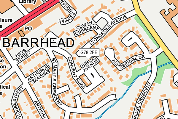 G78 2FE map - OS OpenMap – Local (Ordnance Survey) G78 2FE map - OS OpenMap – Local (Ordnance Survey)