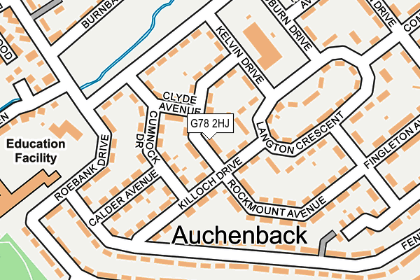 G78 2HJ map - OS OpenMap – Local (Ordnance Survey) G78 2HJ map - OS OpenMap – Local (Ordnance Survey)