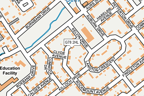 G78 2HL map - OS OpenMap – Local (Ordnance Survey) G78 2HL map - OS OpenMap – Local (Ordnance Survey)
