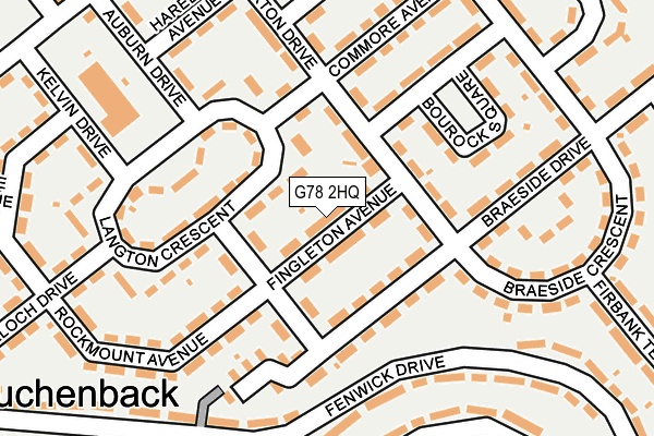 G78 2HQ map - OS OpenMap – Local (Ordnance Survey) G78 2HQ map - OS OpenMap – Local (Ordnance Survey)