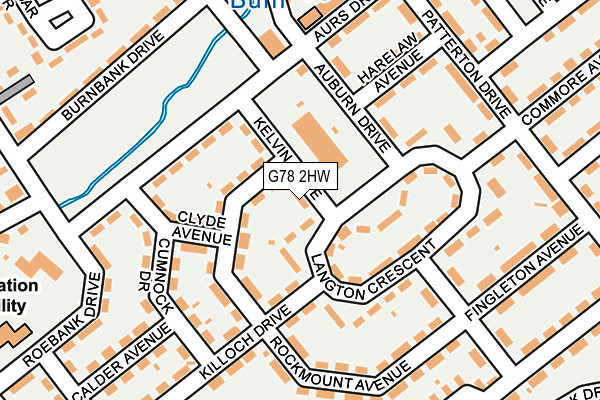 G78 2HW map - OS OpenMap – Local (Ordnance Survey) G78 2HW map - OS OpenMap – Local (Ordnance Survey)